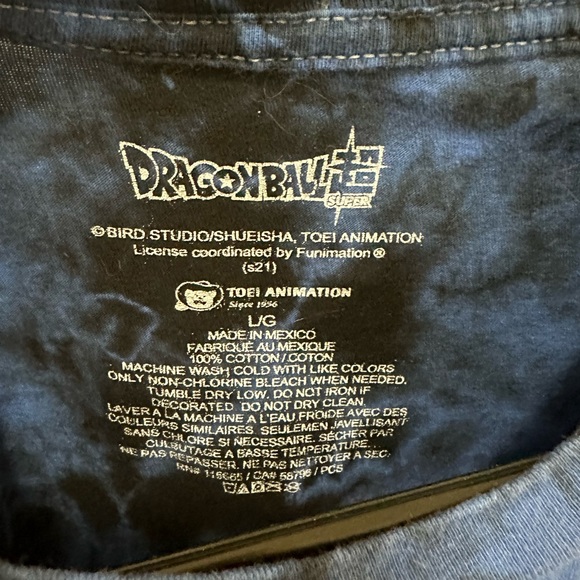 Dragon Ball Z “Vegeta” Blue Tie-dye t-shirt in Large - Picture 2 of 3